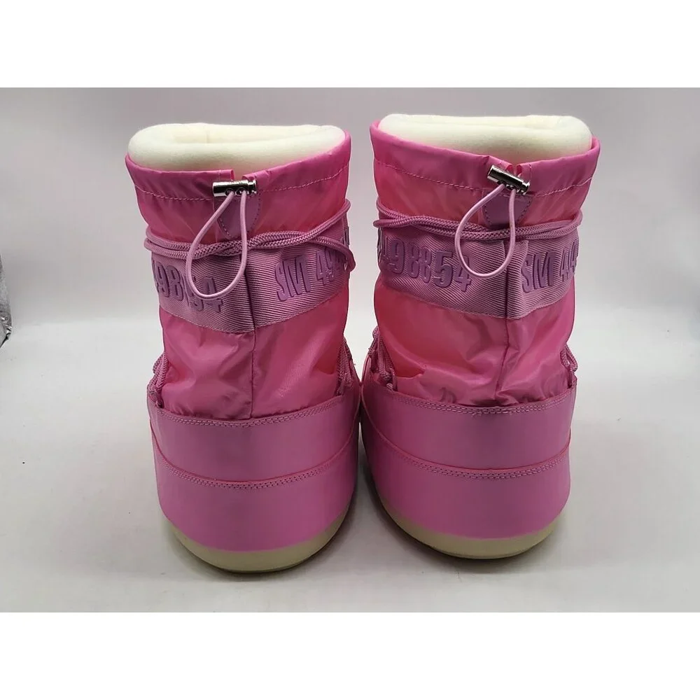 Steve Madden Mav Faux‎ Fur Lined Platform Booties Pink Womens Cold Weather NWOB